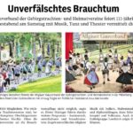 Zeitungsartikel Allgäuer Zeitung Unverfälschtes Brauchtum 111 Jahre Allgäuer Gauverband